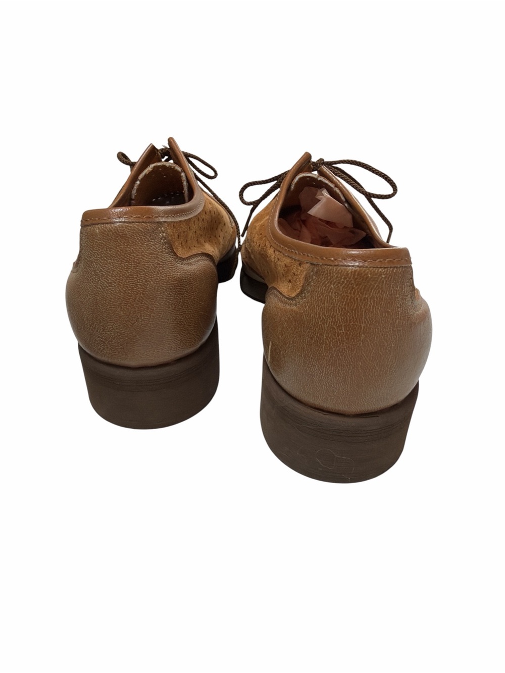 Hush Puppies Vintage Leather Oxfords Men’s 7M Brown Perforated Lace Up Shoes - Picture 15 of 15